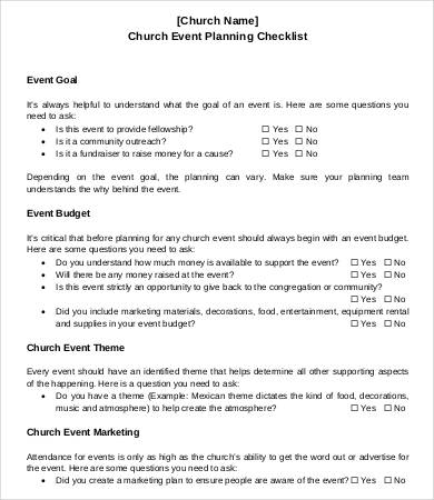 15+ Sample Event Checklist Template - Free Sample, Example, Format Download