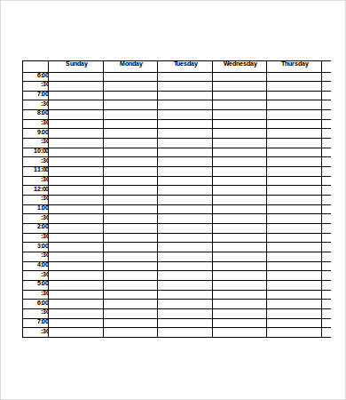 Hourly Calendar - 9+ Free Word, Excel, PDF Documents Download
