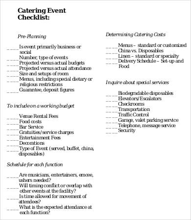 15+ Sample Event Checklist Template - Free Sample, Example, Format Download