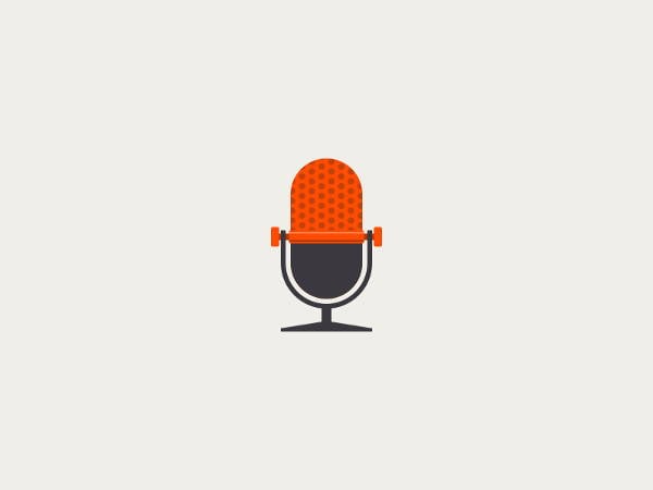 flat microphone icon