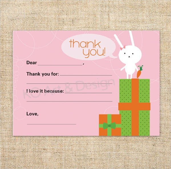 printable thank you note card template