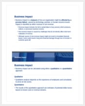 business impact analysis template min