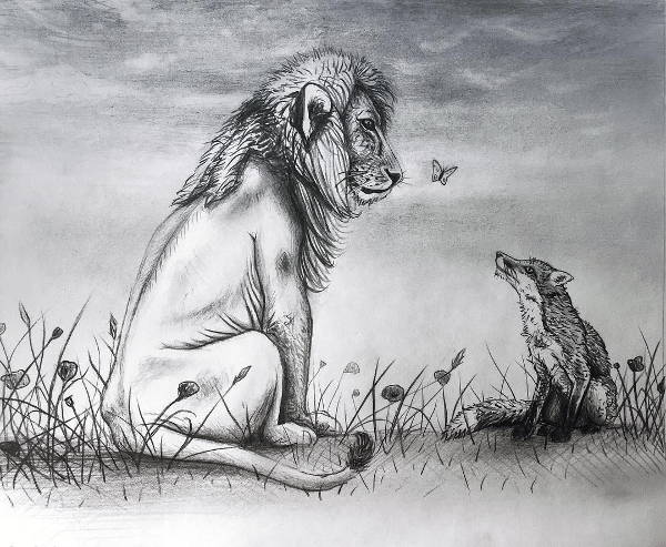 creative lion art
