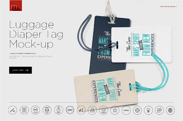 Square luggage tag mockup | Luggage tags, Mockup template, Mockup