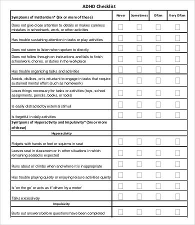 12+ Child Behavior Checklist Template - PDF Documents Download