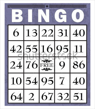 vintage bingo card template