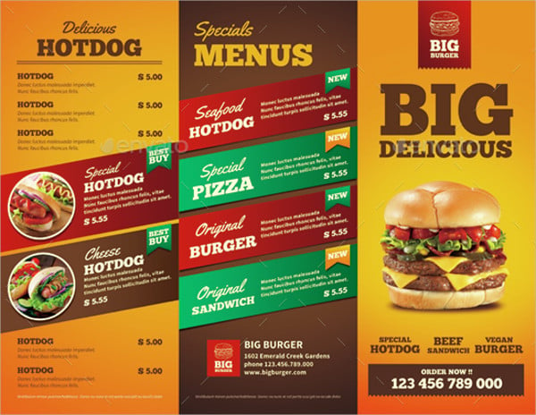 fast food brochure