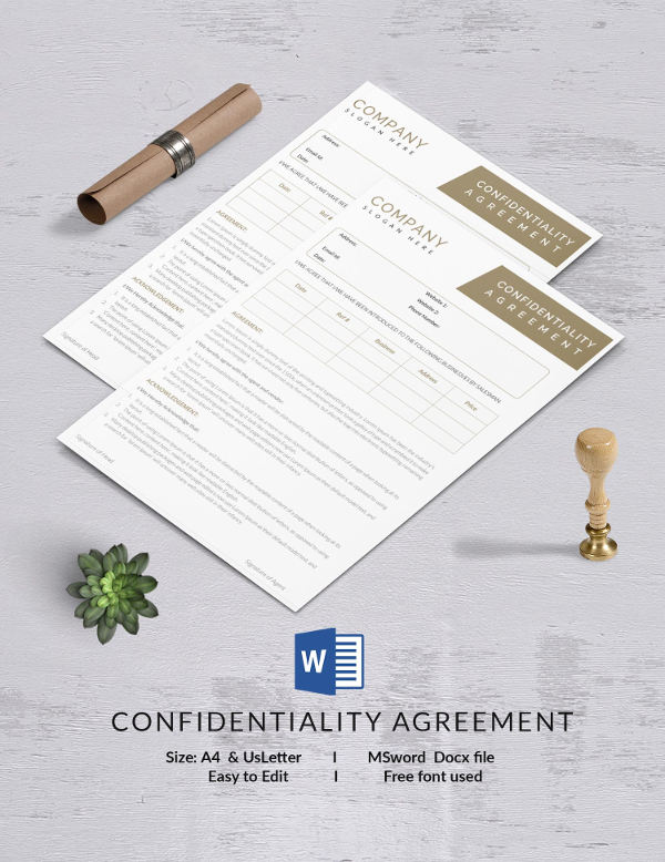 confidentiality agreement template