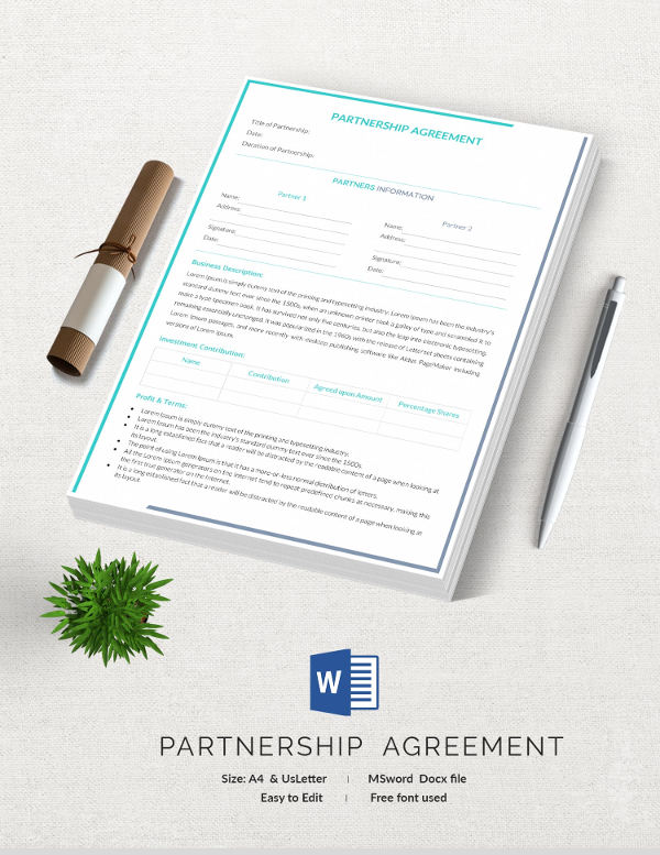 partnership agreement template1