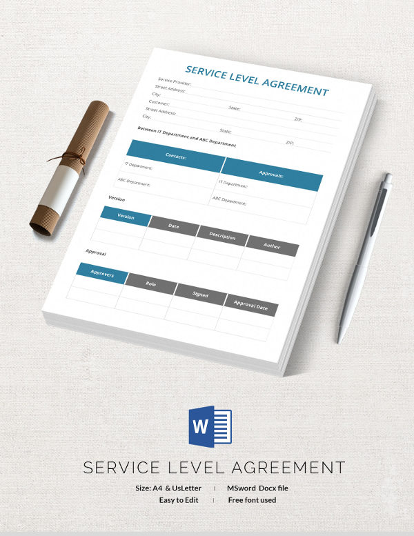 service level agreement template1