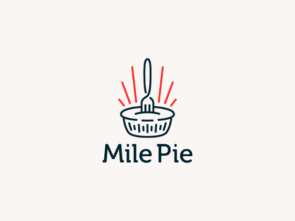 mile pie logo by jared brady