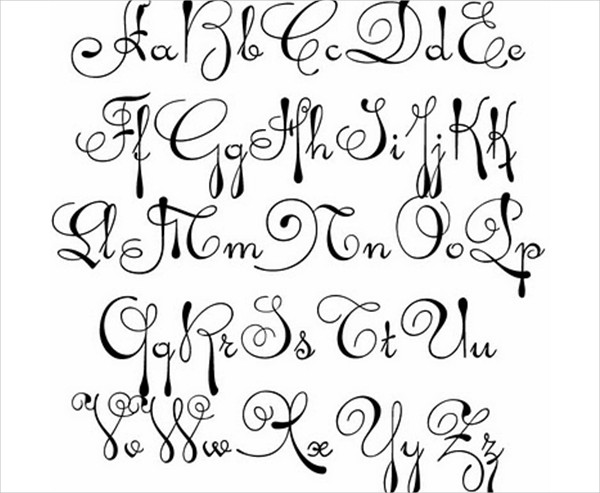 8 fancy cursive letters jpg vector eps ai illustrator