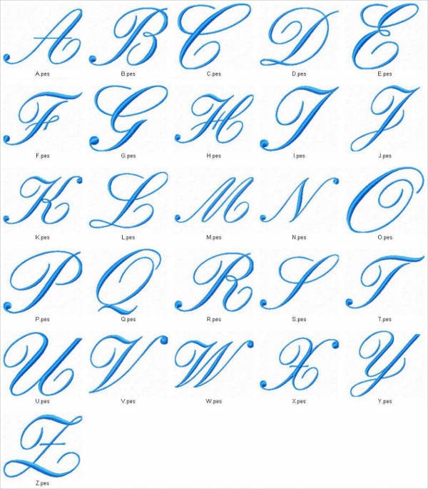 8+ Fancy Cursive Letters - JPG, Vector EPS, AI Illustrator ...