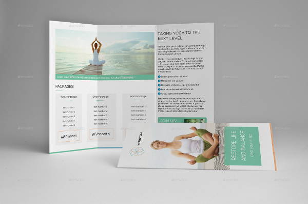 yoga meditation brochure