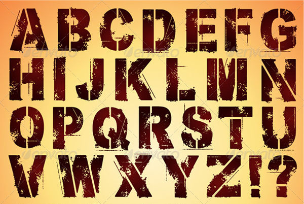 stencil letters and numbers