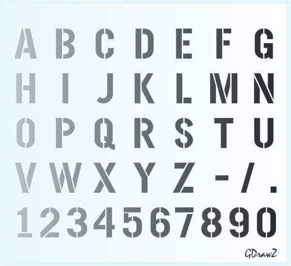 9 Printable Letter Stencils Free Sample Example Format Download