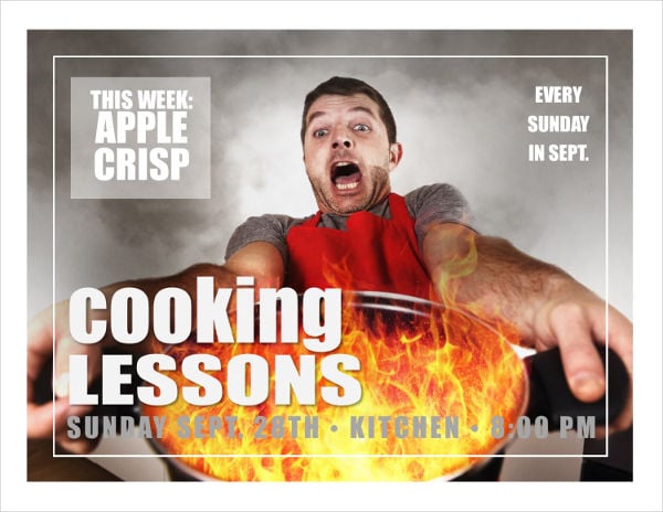 cooking lessons flyer template