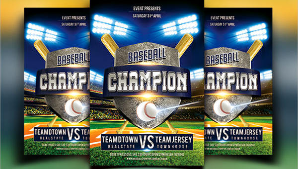 Baseball Flyer Print Template