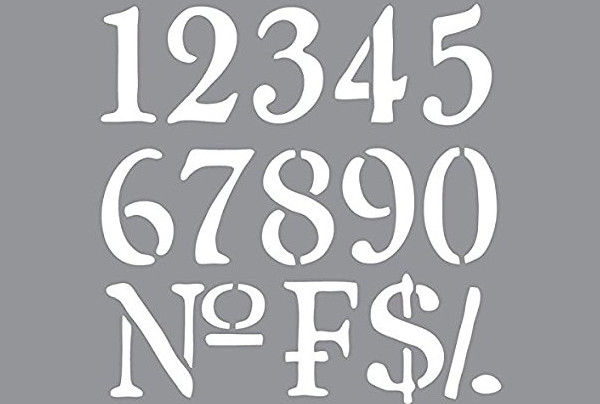 Number Stencils Shop with 1/2 half to 12 inch Stencils -  Freenumberstencils.com