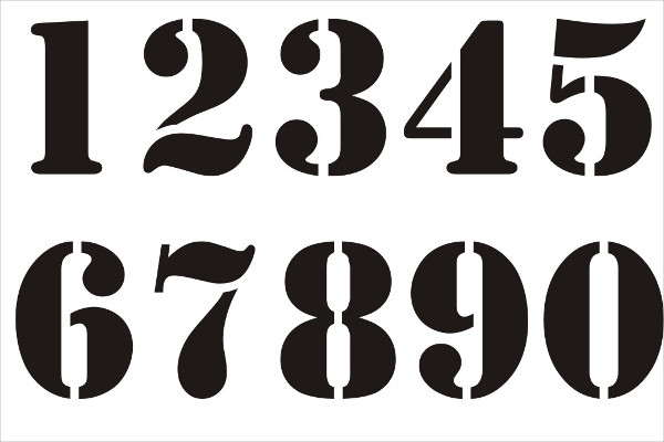 12 Number Stencils Sample Example Format Download Free Premium 