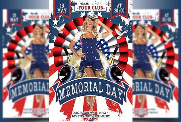 memorial day patriotic flyer