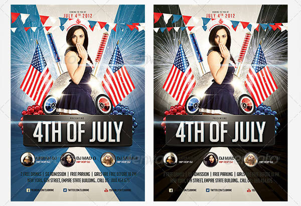 th of july party flyer