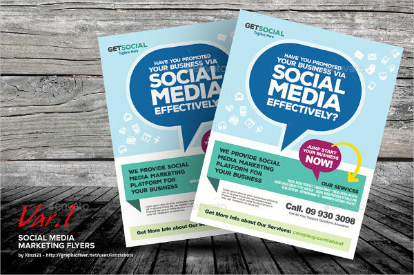 social media marketing flyer