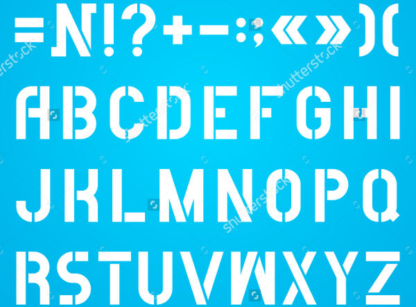 Interlocking Alphabet Stencils