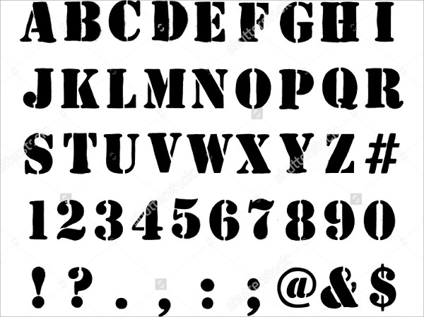 9 Stencils Letters Free Sample Example Format Download Free 