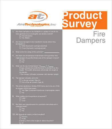 printable product survey template
