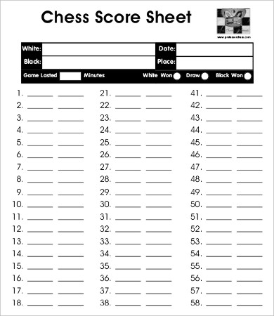 Score Sheet Template - 29+ Free Word, PDF Documents Download