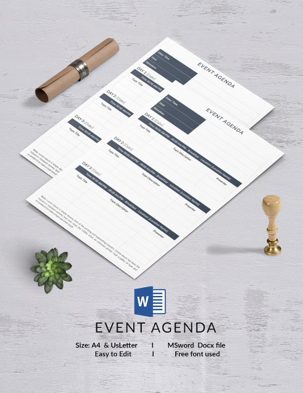 13 Free Agenda Template Meeting Business Weekly Daily Free Premium Templates