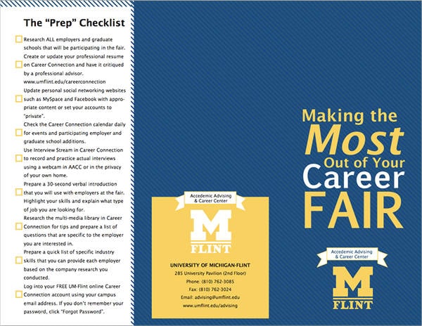career job fair brochure