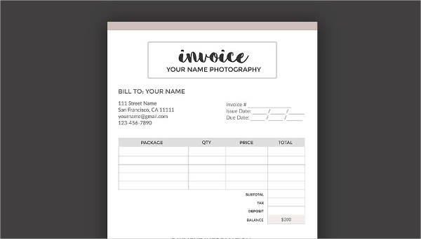 invoice professional template