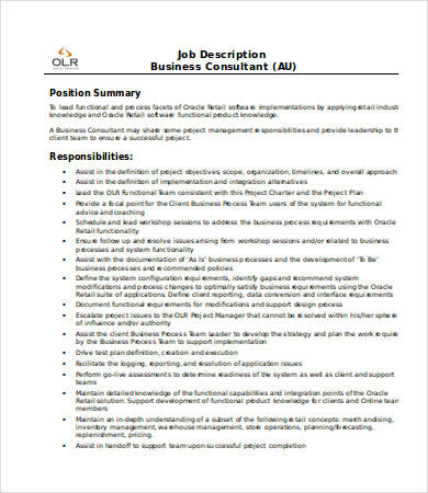Business development consultant job