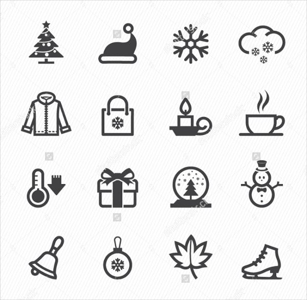 vector winter icons