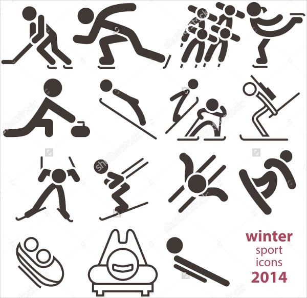 winter sports icons