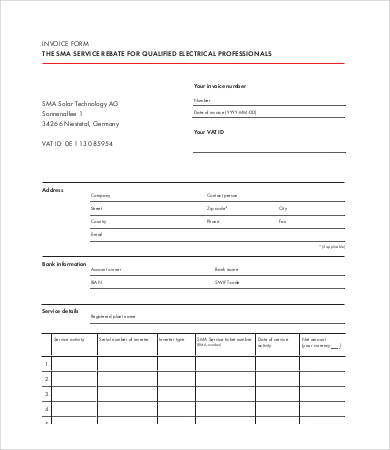 free invoice form