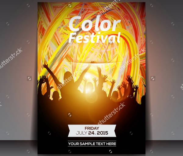 color festival flyer