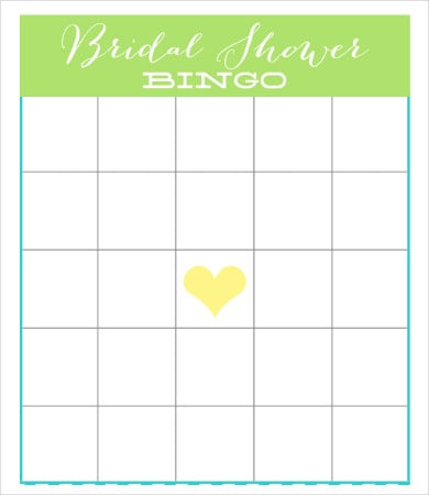 free bingo bridal card