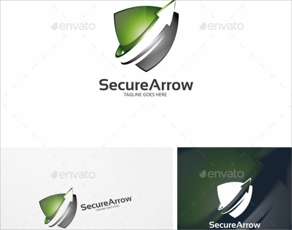 secure arrow logo template