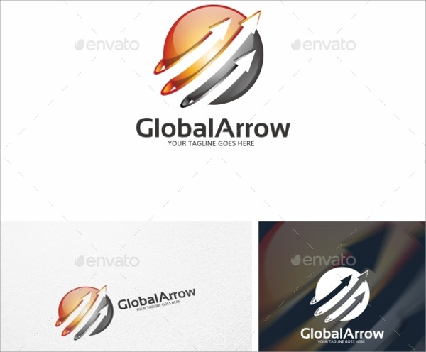 global arrow logo template