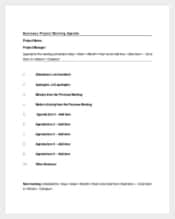 General Project Meeting Agenda Template