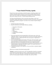 Business Project Meeting Agenda Template