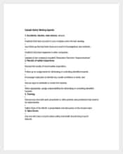 Business Safety Meeting Agenda Template