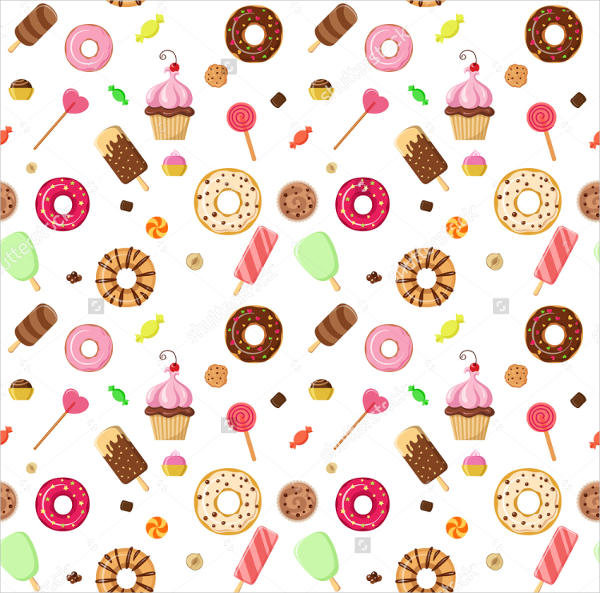 ice cream donut cookie pattern