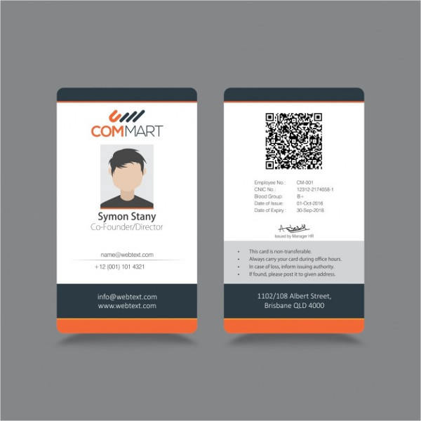 id card design template free download photoshop