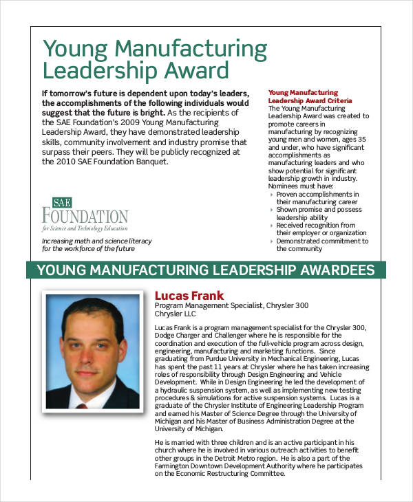 Leadership Award Templates 11+ PDF, Word, PSD, Documents Download