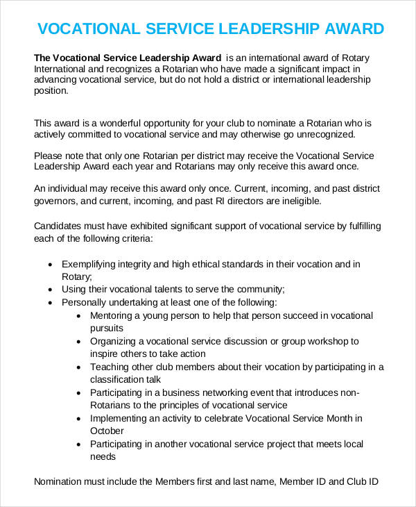 Leadership Award Templates 11+ PDF, Word, PSD, Documents Download