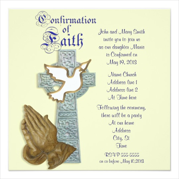 Catholic Confirmation Invitations 1